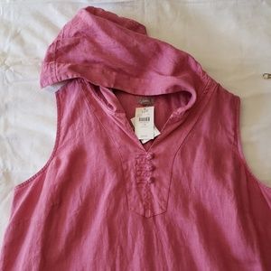 French pink linen dress